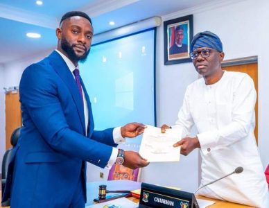 Hon. Mobolaji Ogunlende RAK with Governor Babajide Olusola Sanwo-Olu