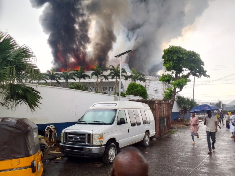 Christ Embassy Church on fire...