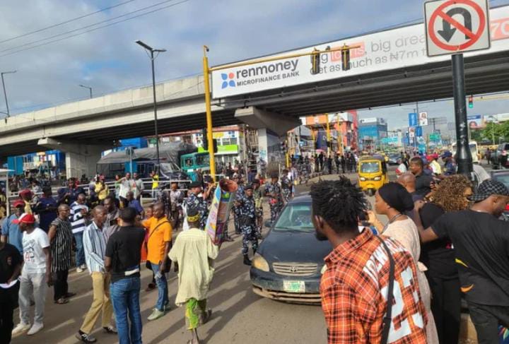 Protesters in Lagos 