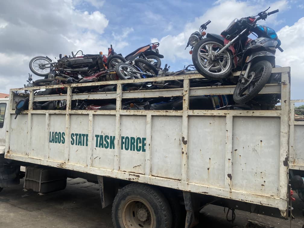 Lagos Taskforce impounds motorcycles 'Okada'