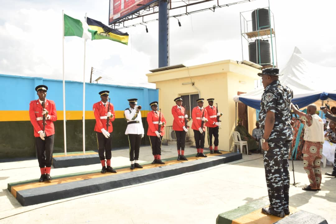 Commissioner of Police, Lagos Command, CP Adegoke Fayoade visit Ojodu Police Division for the commissioning of Ojodu PCRC Building, Ambulance Bus Station and other projects at Ojodu Police Division. 