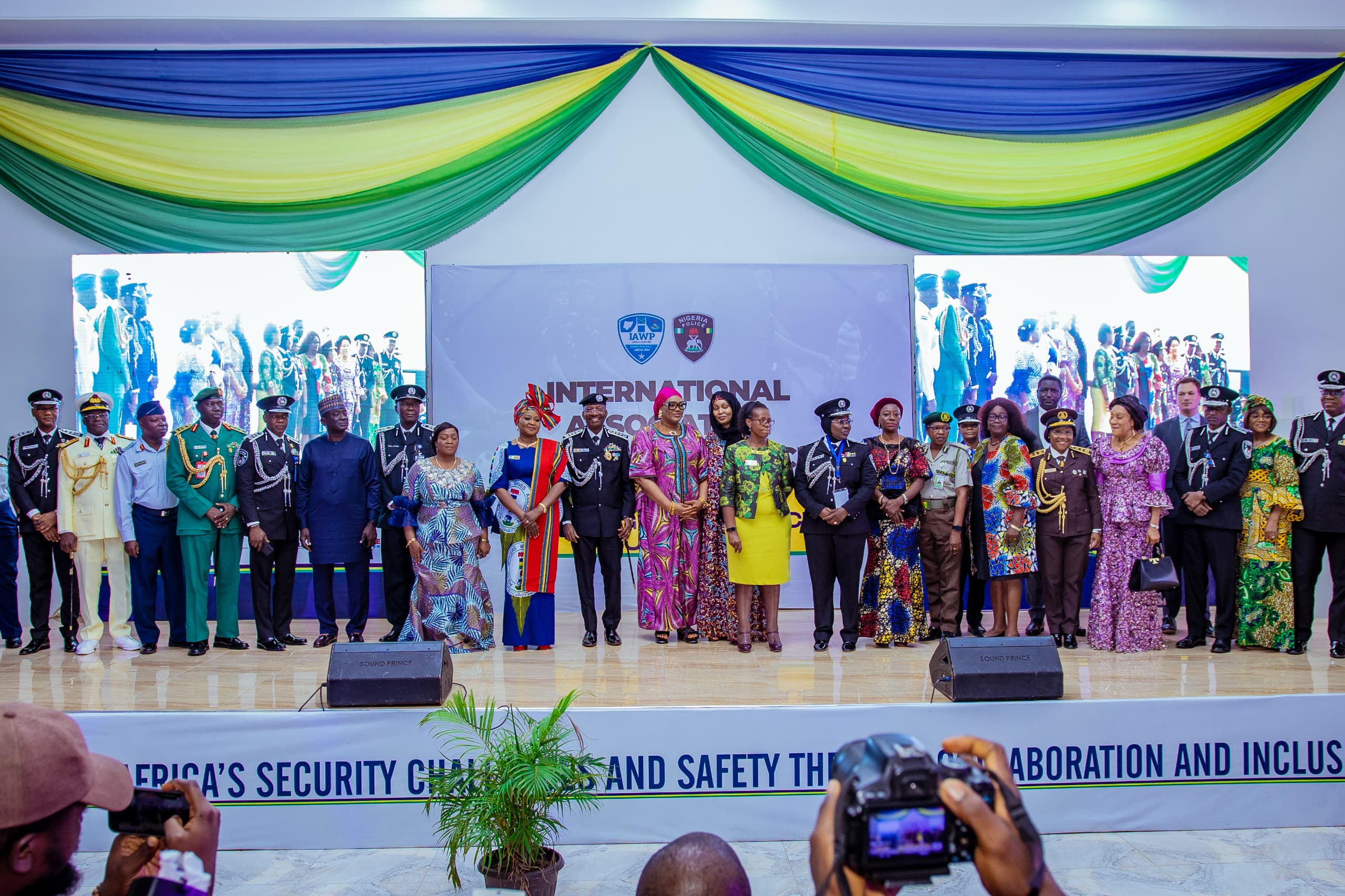 Representative of the First Lady, Federal Republic of Nigeria, Mrs. Rachel Umahi; Inspector-General of Police, IGP Kayode Egbetokun and other dignitaries at the opening ceremony of the International Association of Women Police (IAWP) Africa Region Training Conference held at the Nigeria Police Resource Centre, Abuja