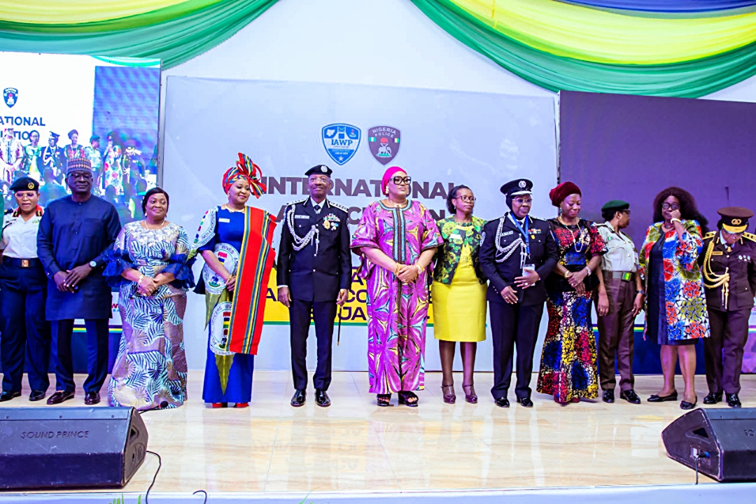Representative of the First Lady, Federal Republic of Nigeria, Mrs. Rachel Umahi; Inspector-General of Police, IGP Kayode Egbetokun and other dignitaries at the opening ceremony of the International Association of Women Police (IAWP) Africa Region Training Conference held at the Nigeria Police Resource Centre, Abuja