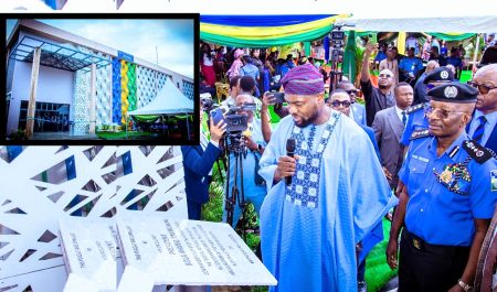Honourable Minister of Communications and Digital Economy, Dr. 'Bosun Tijani; IGP Kayode Adeolu Egbetokun and DIG Force CID, DIG Abiodun Alabi