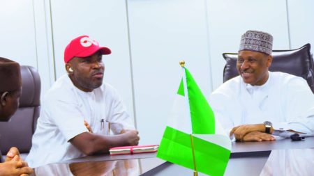 L-R: Executive Secretary, National Lottery Trust Fund (NLTF), Comrade Tosin Adeyanju with the Honourable Minister of Information, Mohammed Idris Malagi