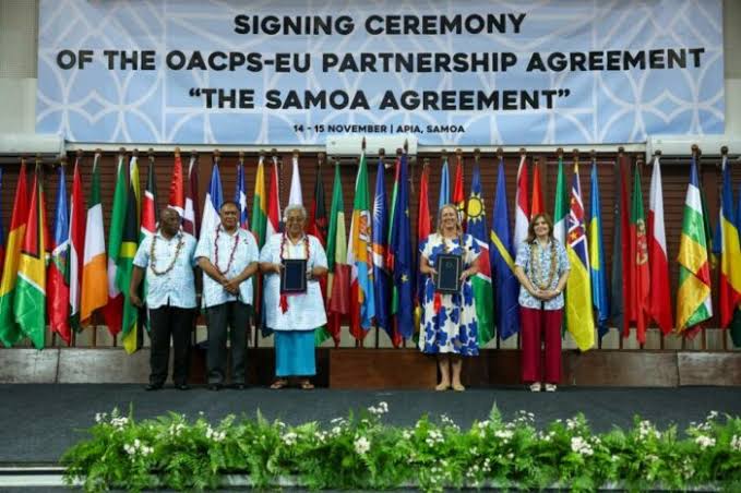 Nigeria signed the Samoa Agreement