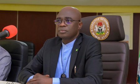 The governor of Benue State, Hyacinth Alia
