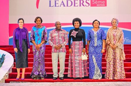 L-R First Lady of Serbia, Mrs. Tamara Vucic, First Lady of Gabon, Mrs. Zita Oligui Nguema, President of Republic of Burundi Évariste Ndayishimiye and his wife, Angeline Ndayishimiye, First Lady of DRC, Mrs. Denise Tshisekedi and the First Lady of Nigeria, Senator Oluremi Tinubu at the 5th Edition of the High Level Forum of Women Leaders on the central theme, “Investing in Early Childhood to Build Human Capital Throughout Life” in Burundi on 7th October, 2024 